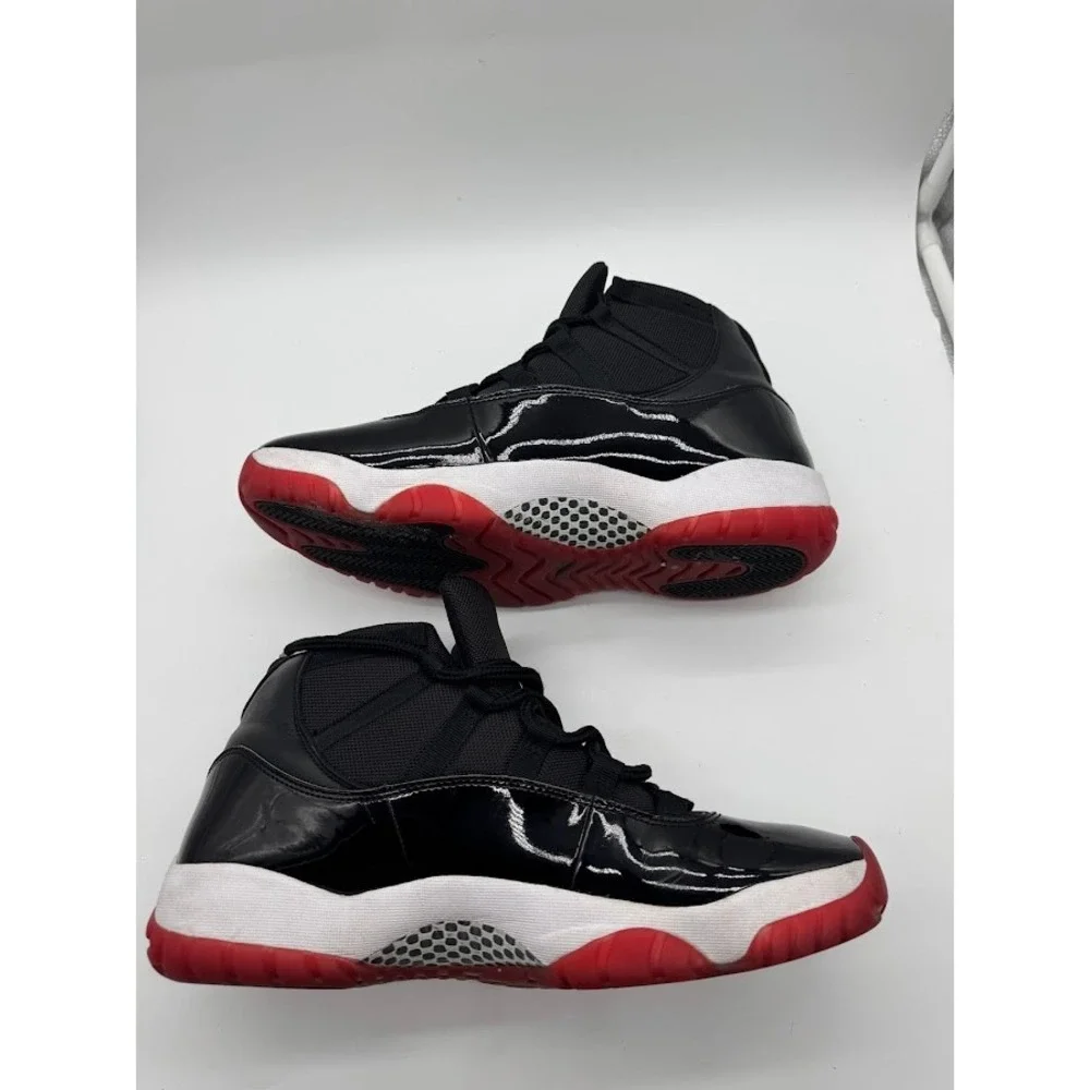 Jordan 11 Retro Bred 2019 Black True Red White Sneakers 378037-061 Mens 13